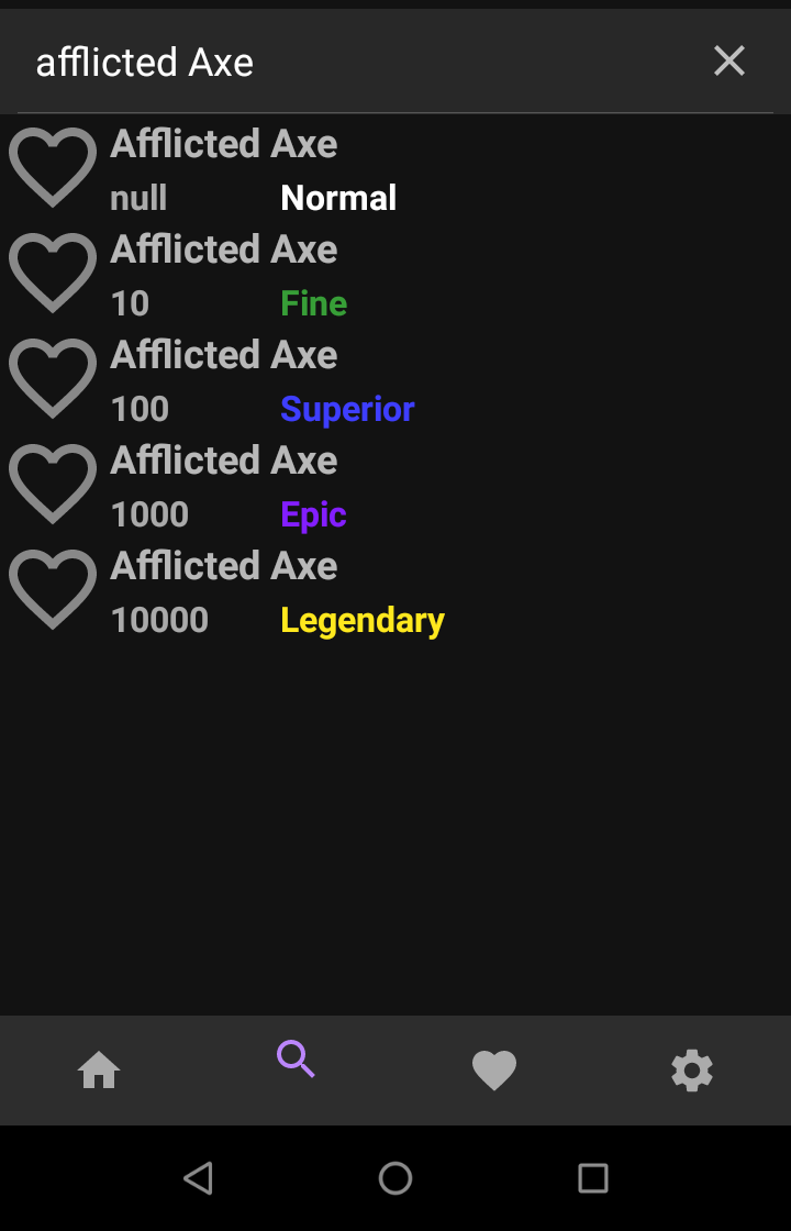 Search dark mode